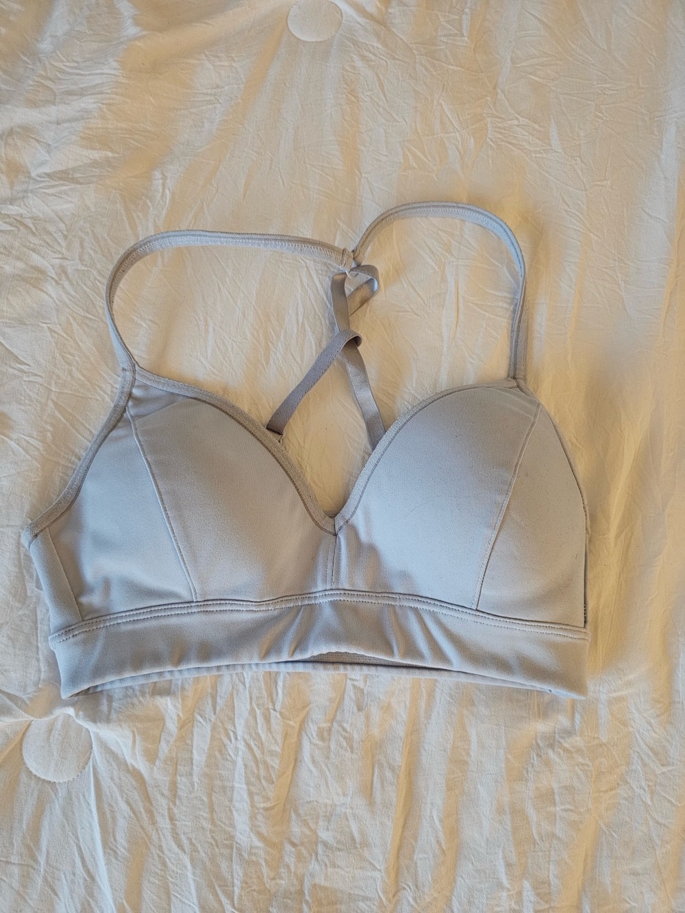 Athleta Light Gray Strappy Bralette